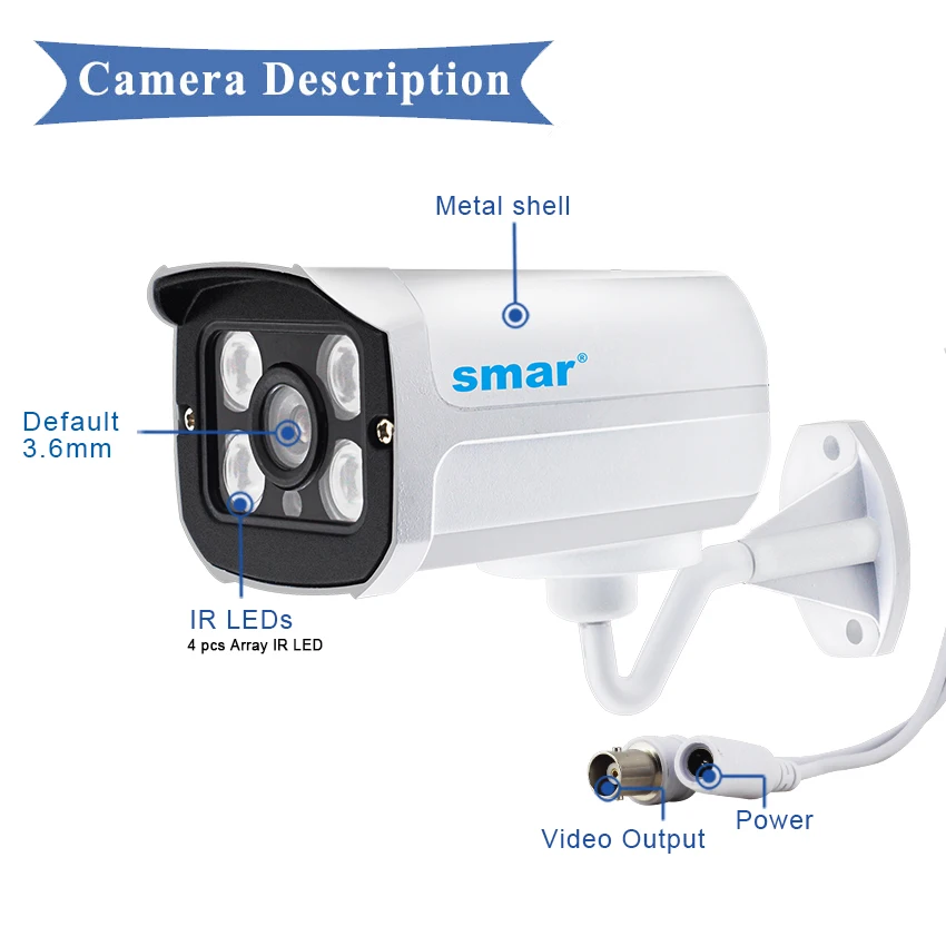 Камера видеонаблюдения Smar Super HD 4 МП AHD водонепроницаемая|ahd camera outdoor|video surveillance