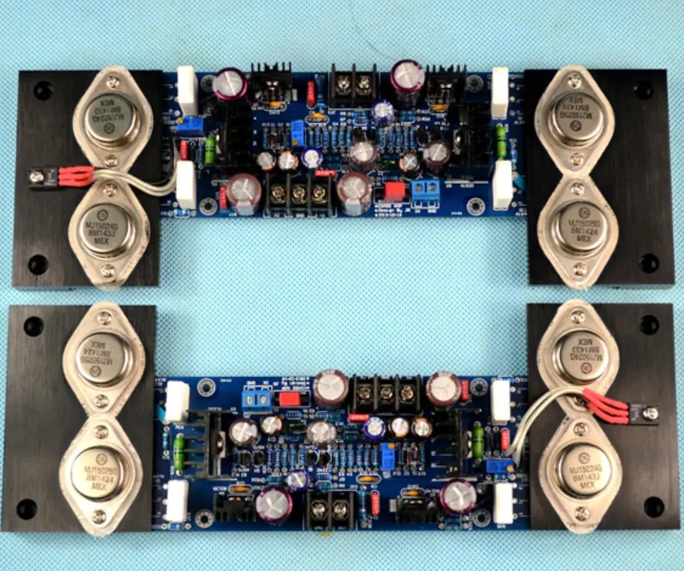 

2pcs MJ01 KSA50 MJ15024 MJ15025 2.0 channel AB class 180W + 180W Gold Seal HiFi power amplifier assembeld board