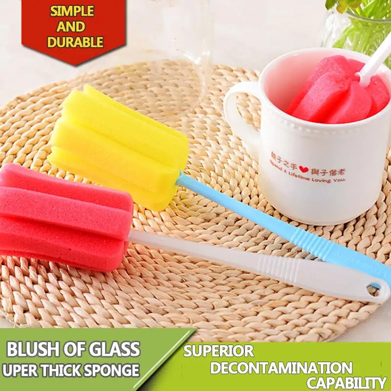 

1 pcs New Environmental Cleaning Brushes For Glass Milk Bottle/Family Use Glass Sponge Cup Brush/Brand Cheap Cleaning Brush