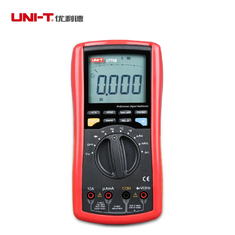 Цифровой мультиметр UNI T UT70B ЖК дисплей 3999 подсчета AC DC Аналоговый вольтметр Ом