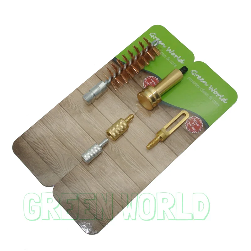 Green World 5 шт./лот. 12GA 16GA 20GA набор кистей, щетка для чистки ружья для Muzzleloader и дробовика, блистерная посылка - Цвет: 20GA .62CAL