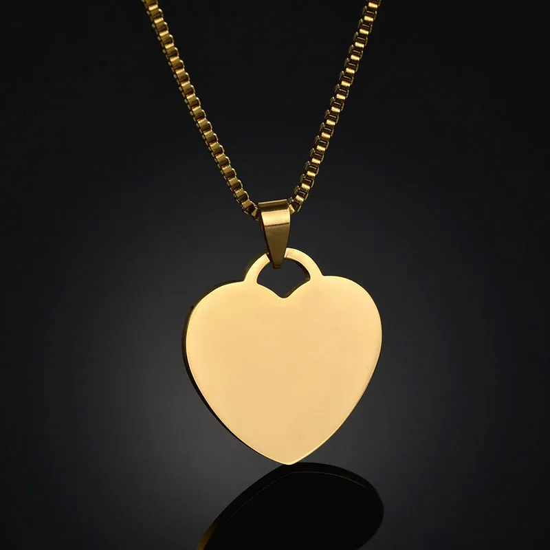 Модное название ожерелье из нержавеющей стали золотого цвета с подвеской на