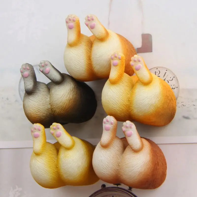 3D мультфильм милый лежа собака корги бедра магнитные наклейки для украшения