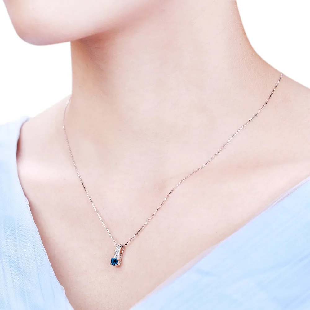 JO мудрость Solid 14 К белого золота с бриллиантами Цепочки и ожерелья Jewelry 0.35ct