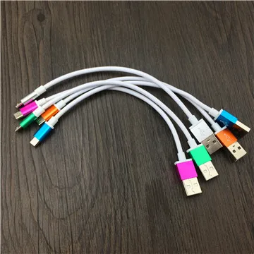 Универсальный короткий 20 см Micro B Мужской USB кабель для передачи данных для смартфонов Android