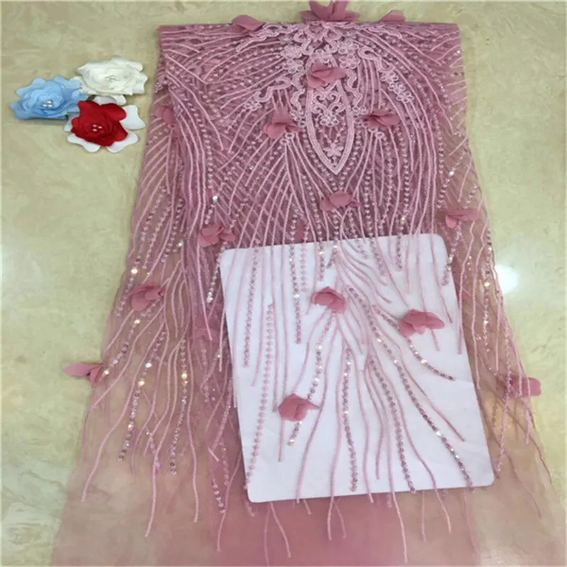 Фатиновое кружево ручной работы с блестками африканская 3d ткань французский