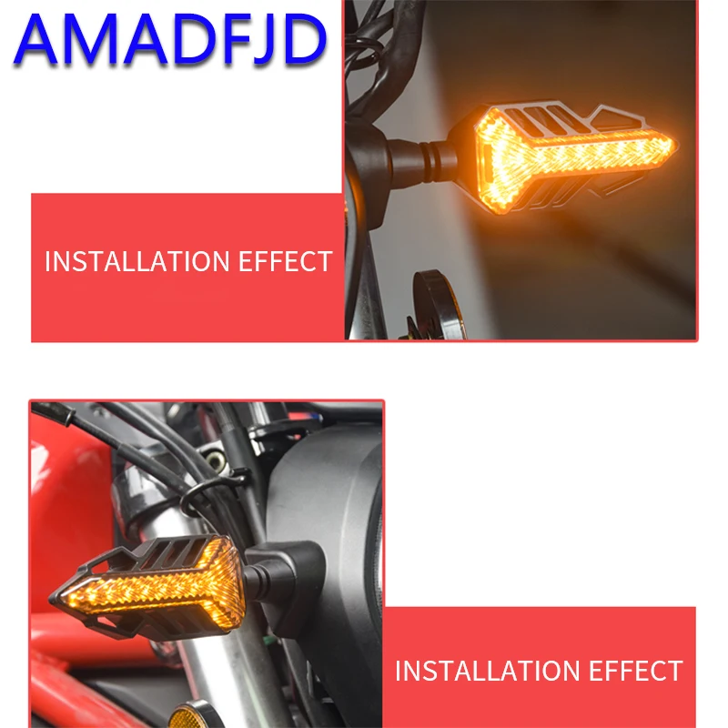 AMADFJD 2/4 шт. светодиодный указатель поворота для мотоцикла мигающий сигнал