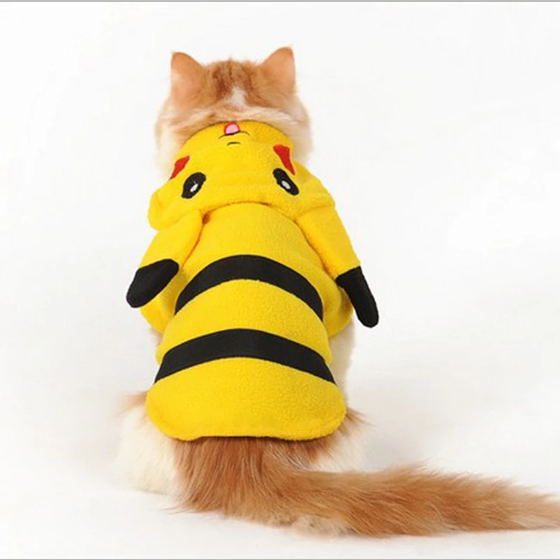 Одежда для собак Halleween Костюм Пикачу одежда кошек костюм пальто куртка домашних