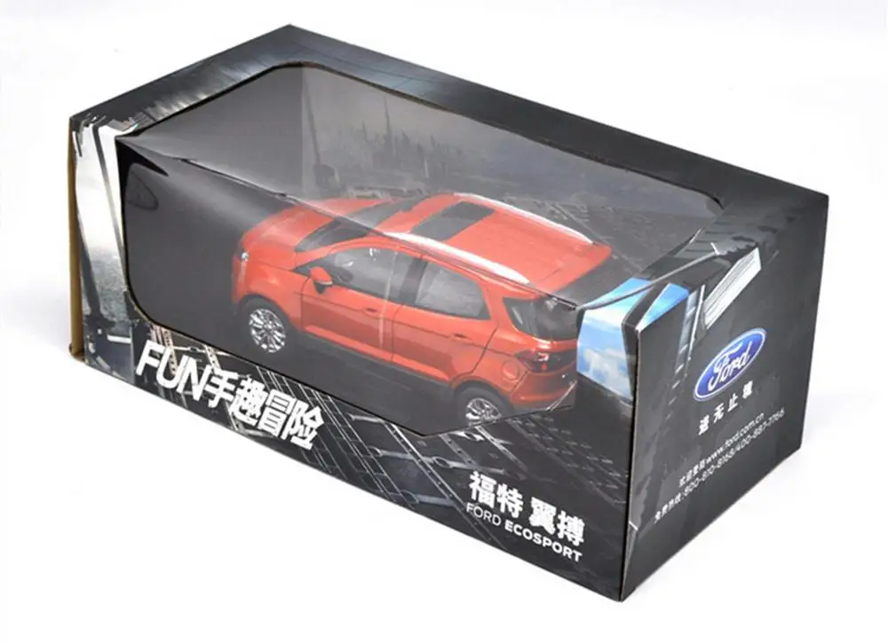 1/18 весы Ford Ecosport SUV Orange литье под давлением автомобильные модельные игрушки, коллекционные