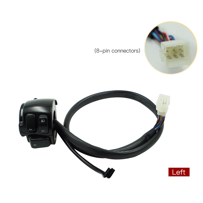 1 дюйм 25 мм черный левый и правый переключатель управления на руль мотоцикла с