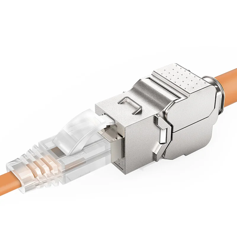 AUCAS 12 шт. RJ45 Keystone Cat6 Экранированный FTP модуль из цинкового сплава Jack сетевой