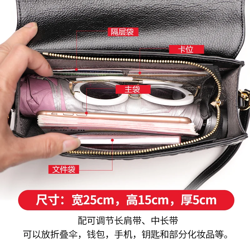 Китайский винтажный тиснение Женская Натуральная кожа клатчи на каждый день