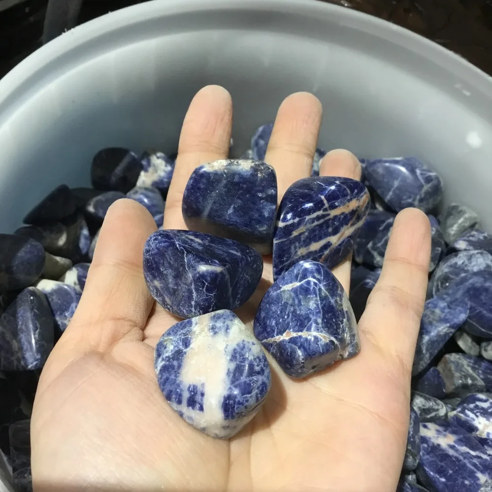 

Натуральный голубой содалит, полированный драгоценный камень, хрусталь, камни для исцеления