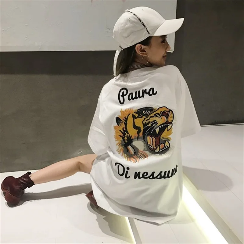 Новые летние женские harajuku футболки для пары с коротким рукавом Круглый воротник