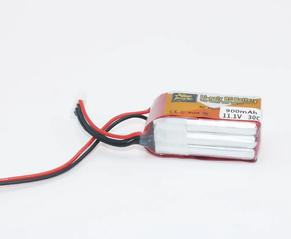 1 шт. ZOP Power RC LiPo батарея 3S 11 в 900 мач 30C Max 60C JST разъем для радиоуправляемого