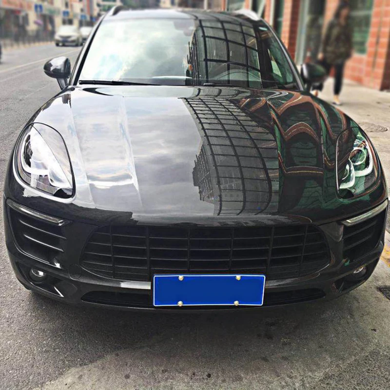 Сухой чистый углерод сухой FRP фар Брови стикер для Porsche Macan база турбо Спорт