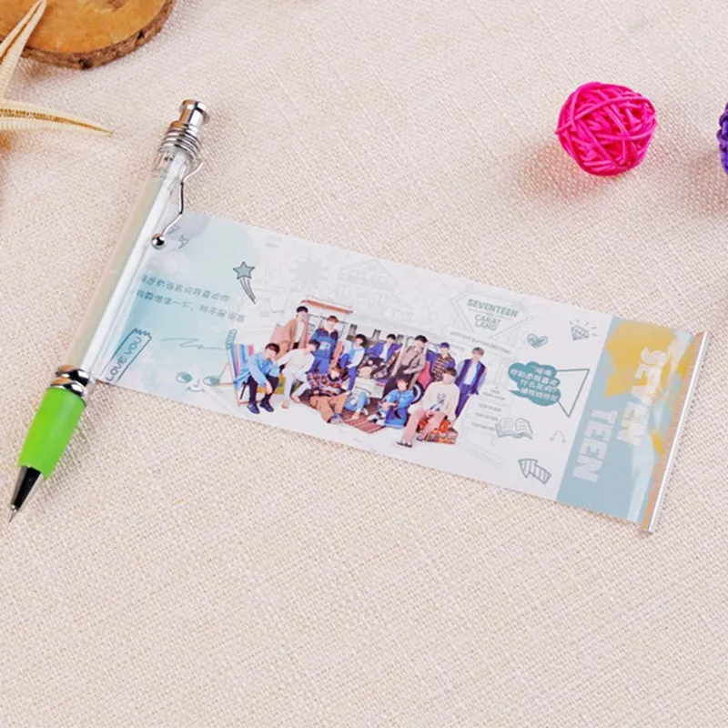 Новая Корейская звезда экзо черный розовый TXT GOT7 ITZY дважды гелевая ручка Kawaii 0,5 мм черные чернила гелевая ручка с милыми фото фанатов подарки