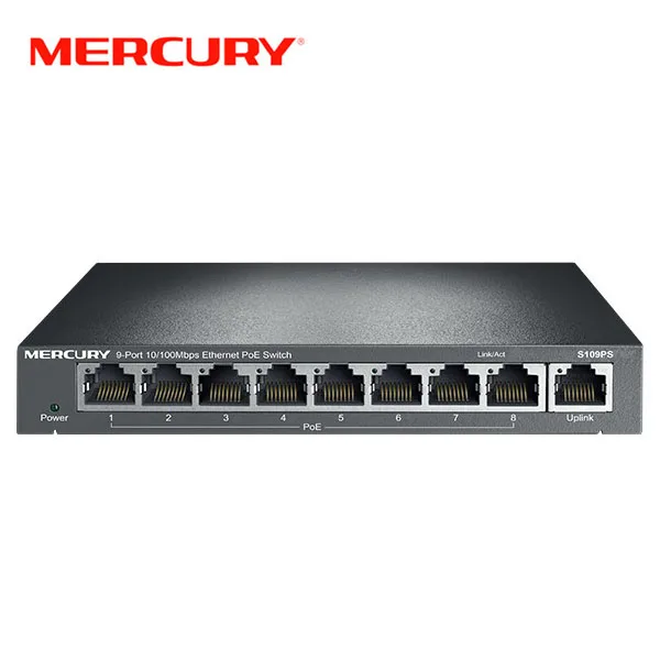 

MERCURY S109PS 9 Port 10/100Mbps Fast Network Switch Desktop POE Switch For IP camera