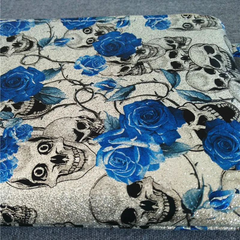 YILE Новая модная женская сумочка из искусственной кожи кошелек сумка цветок череп