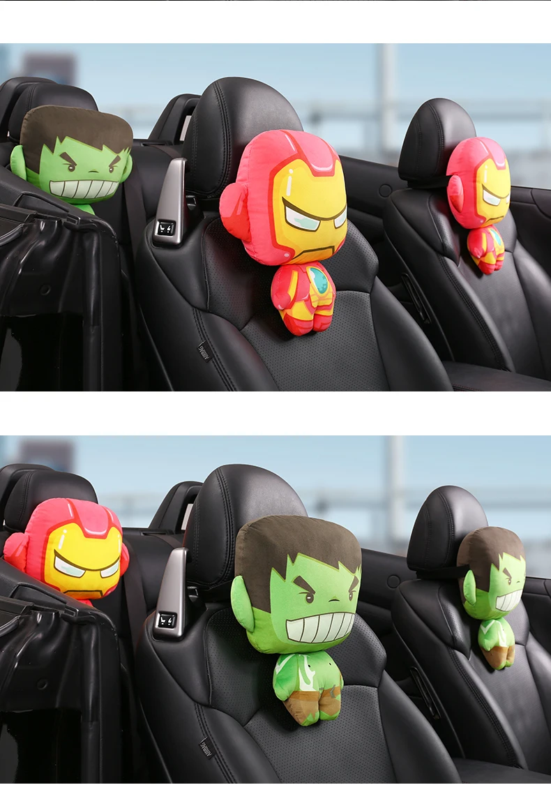 Милые 3D Мягкие Подушки на подголовник для шеи с мультипликационным принтом marvel, Мстители, танос, Веном, аксессуары для подушек