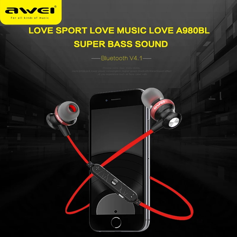Bluetooth AWEI A980BL Auriculares Audifonos Fone De Ouvido iPhone|Наушники и гарнитуры| |