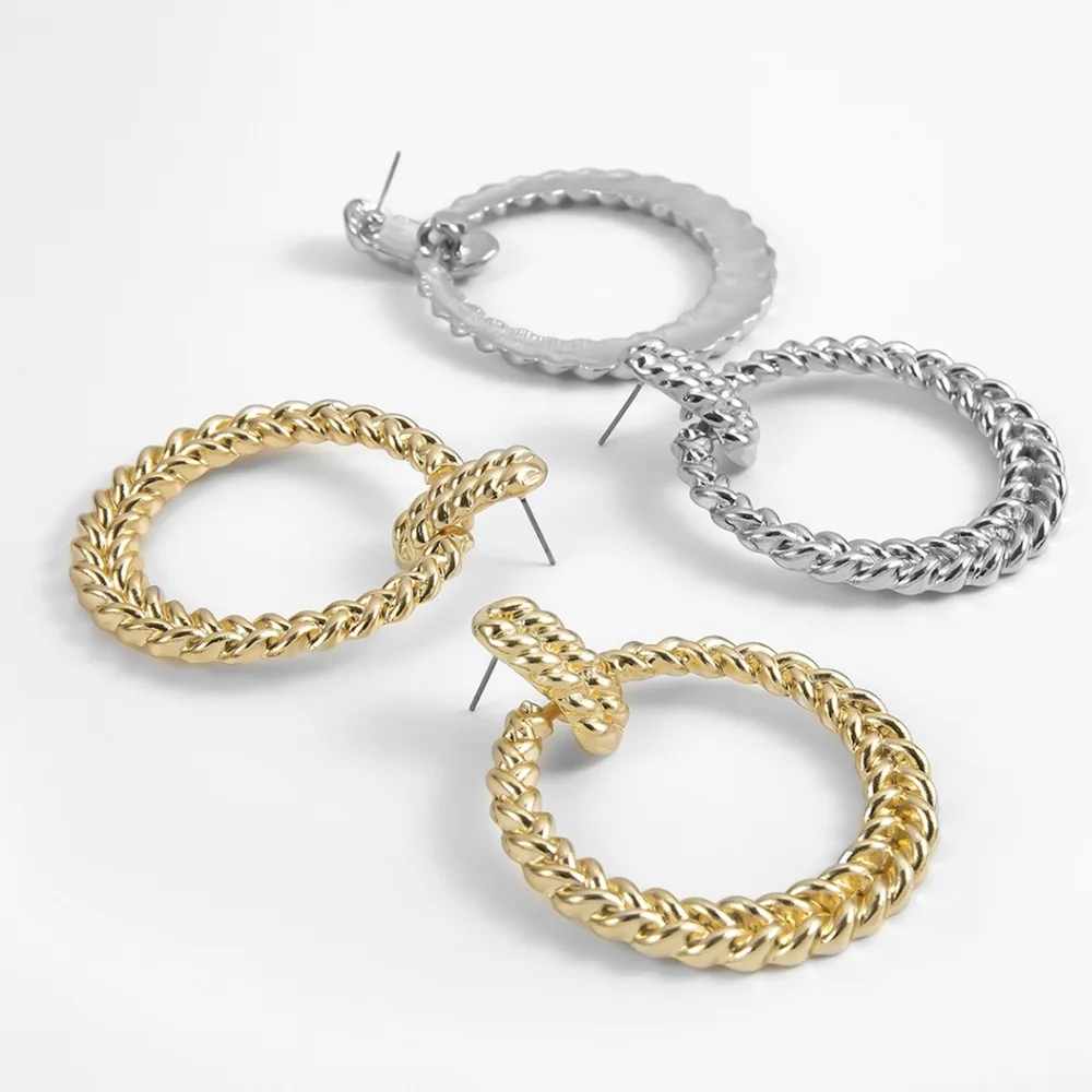 Женские панковские геометрические серьги IngeSight.Z Крупные круглые подвески