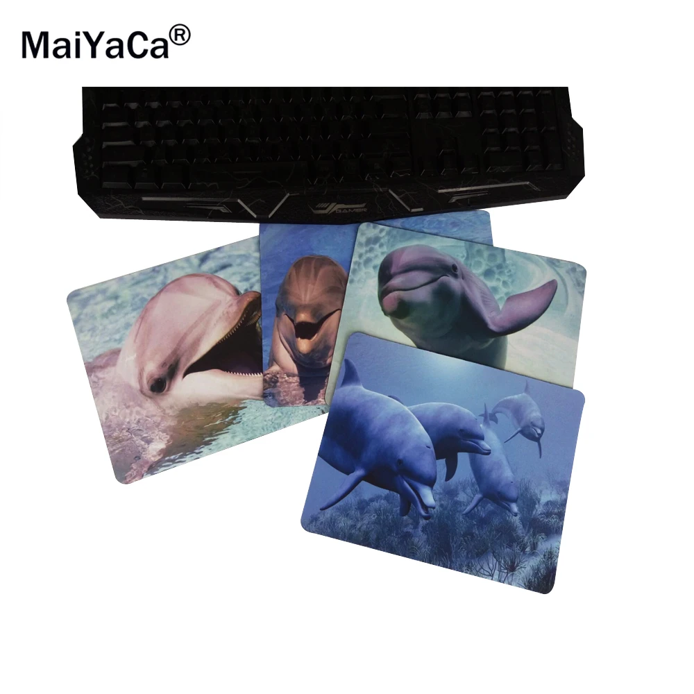 Резиновый коврик для мыши MaiYaCa с дельфинами под морем новый размер 18*22 см и 25*29 |