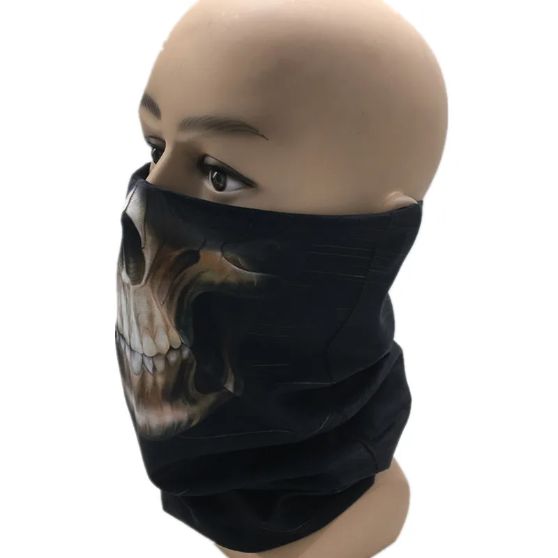 Бандана для рта с черепом 3D бесшовная Балаклава волшебный скелет маска шеи