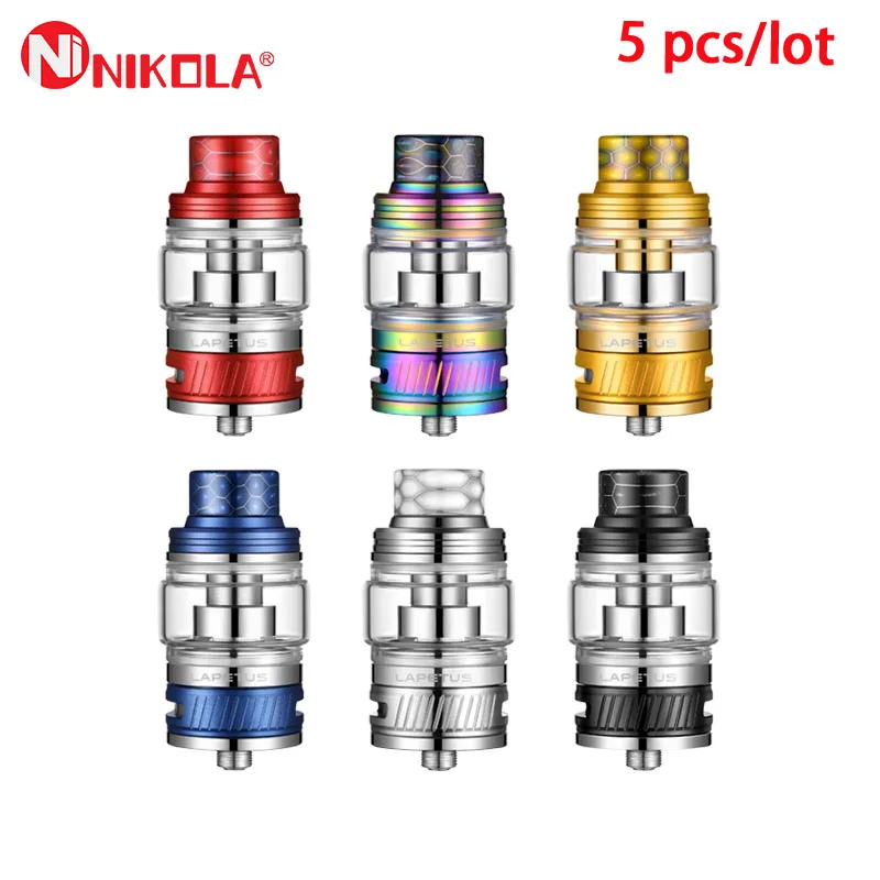 5 шт./лот Nicola Lapetus Vape Tank Sub Ohm 6 мл емкость электронные сигареты с 0.18ohm сетчатая
