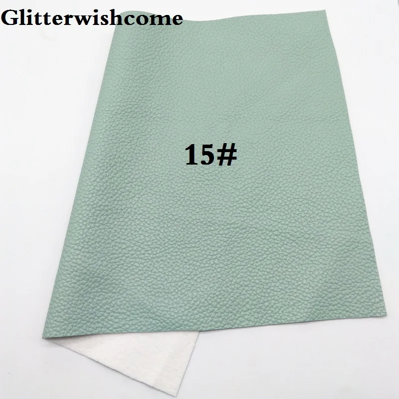 Glitterwishcome 21X29 см A4 Размер Синтетическая кожа листы, личи искусственная кожа листы, Vinil Para Lazos для бантов, GM079A