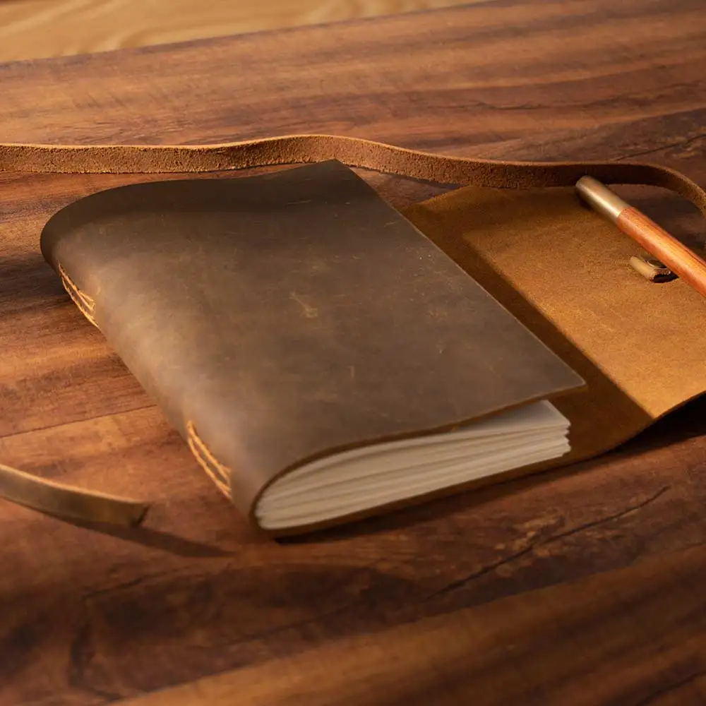 Пустые Дневники дневники рабочая книга толстая винтажная 100% воловья кожа