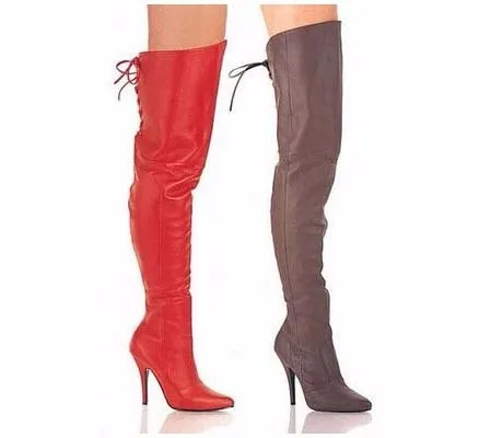 Женские сапоги привлекательные на высоком каблуке Сапоги выше колена с