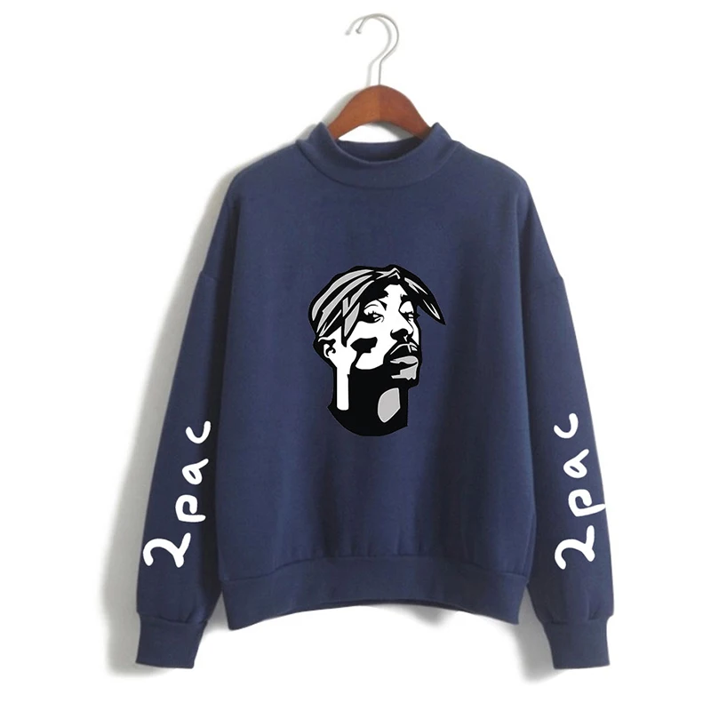Новые толстовки с высоким воротником модный рэпер хип-хоп 2pac мужские и женские