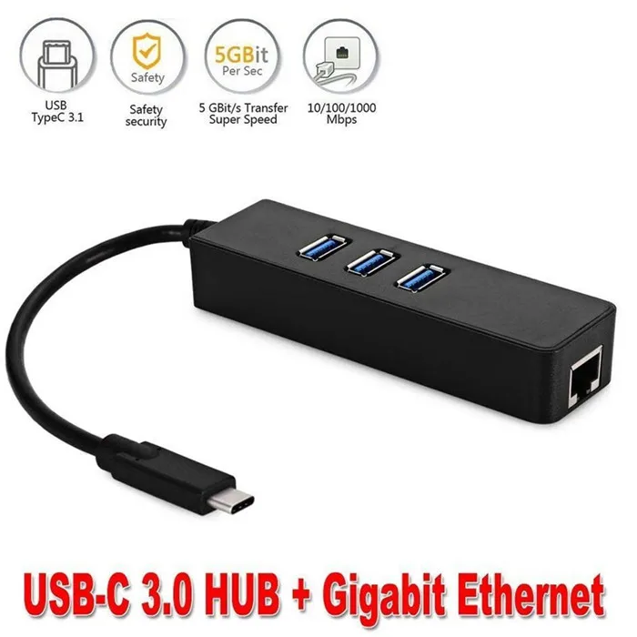 Basix USB C Ethernet-адаптер USB C концентратор к Ethernet RJ45 сетевой адаптер сетевой карты Gigabit Интернет для Macbook Pro air Тип C концентратора