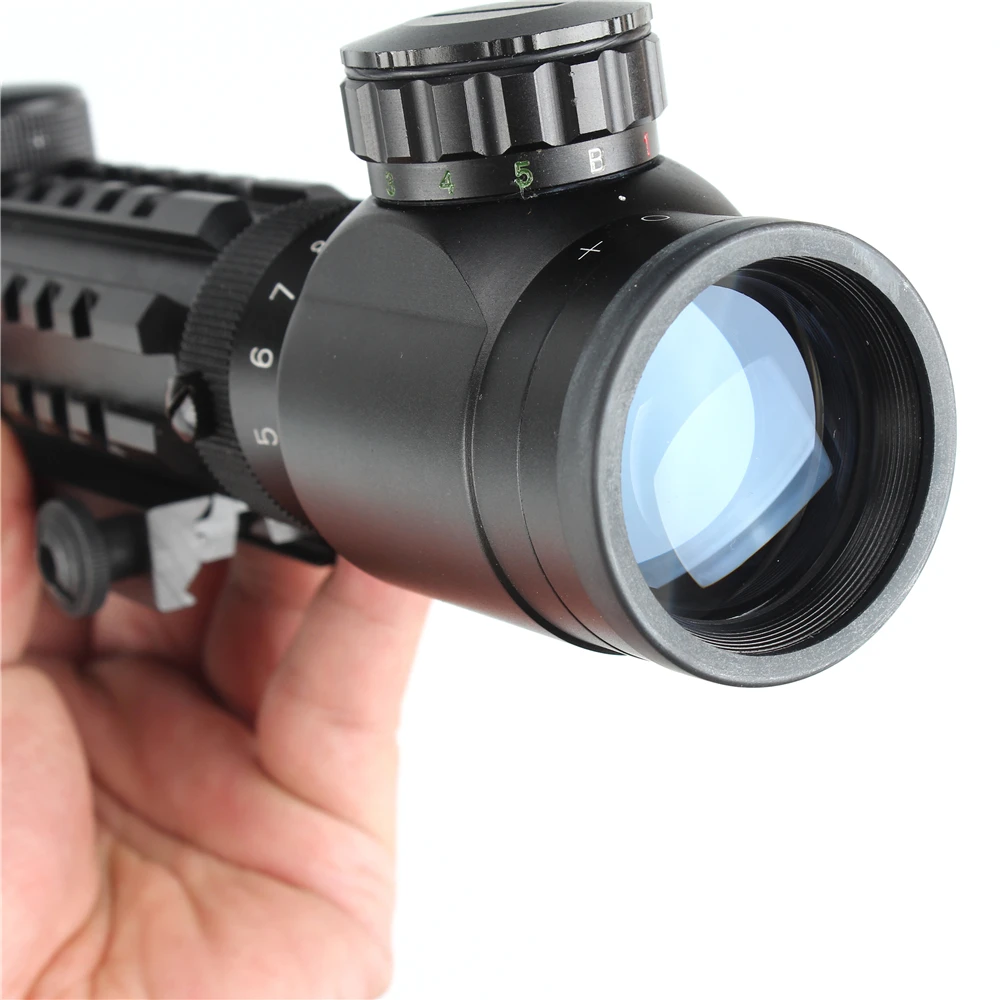 Ohhunt 3-9X32 охотничьи прицелы для стрельбы тусклый полированный финиш тонкая подсветка дуплексный оптический прицел Tri-Rail Rifle Scope