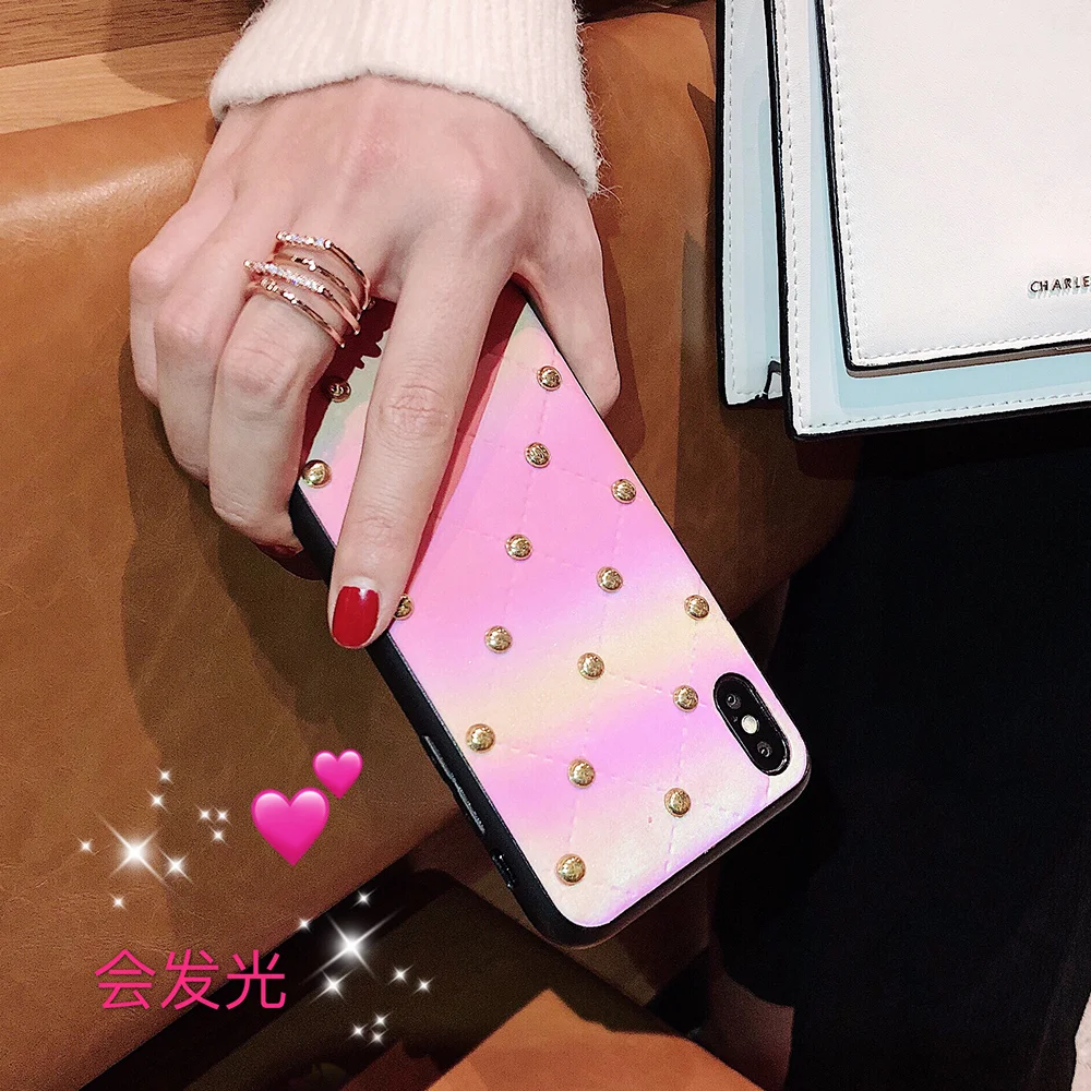 Для iPhone Xs MAX X XR Чехол 7 8 плюс крышка Светоотражающая уникальная ткань с клапан в