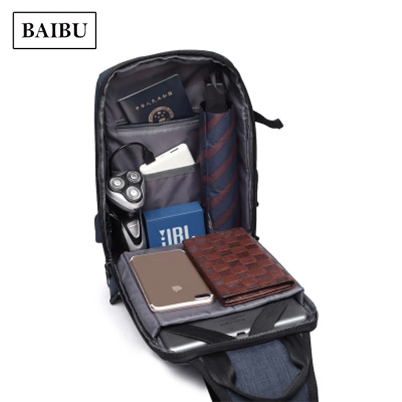 Baibu брендов Для мужчин груди мешок Повседневное Crossbody сумки для подростка зарядка