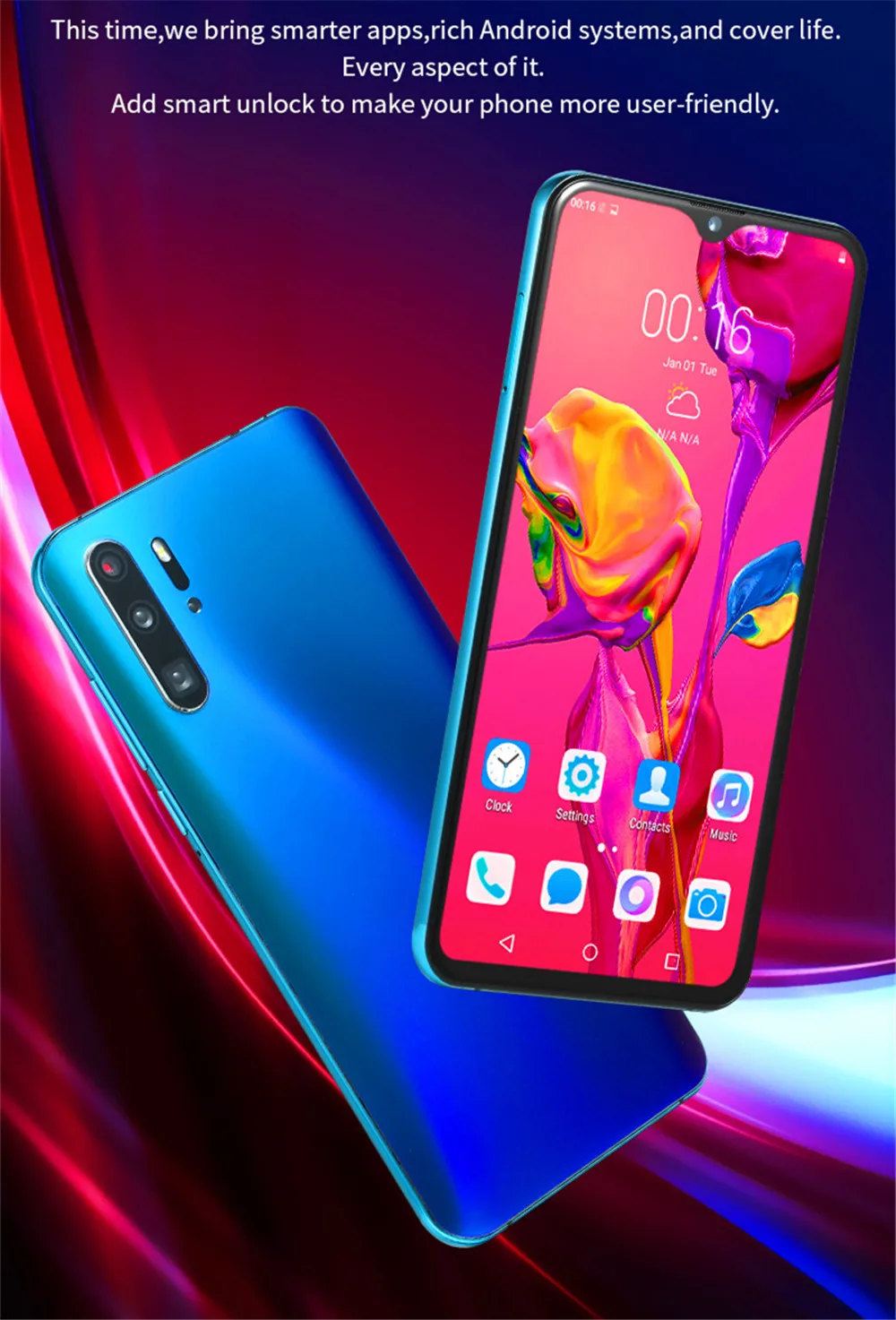 Mate 20 X смартфонов 6 3 экран капли воды Четырехъядерный 4 ГБ ОЗУ 64 Гб ПЗУ 13 МП