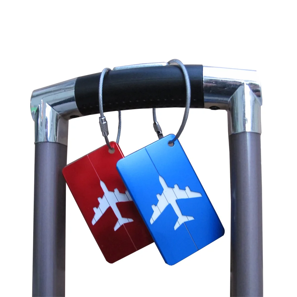 

Aluminium Luggage Tags Suitcase Label Name Address ID Bag Baggage Tag Travel