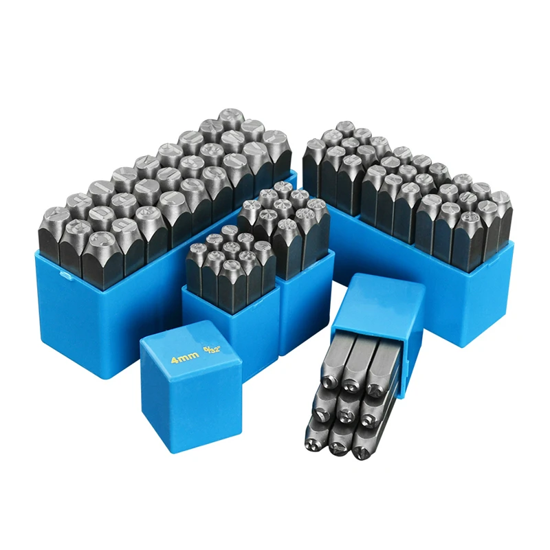 9PC Set Digital Steel Code Stamp Punch Dies Hand Knock Embossing Tools Metal Marker Cold Press Mold Numbers Figures From 0 to 8 - купить по