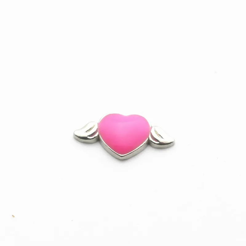 Hot selling 20pcs/lot wing heart floating charms jewelry for living glass memory lockets Accessories | Украшения и аксессуары