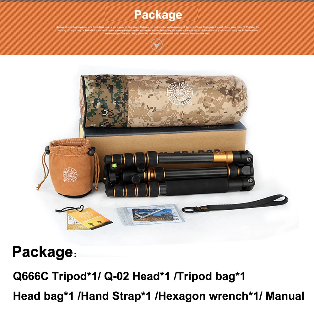 Профессиональный Гибкий штатив-монопод из углеродного волокна с шаровой