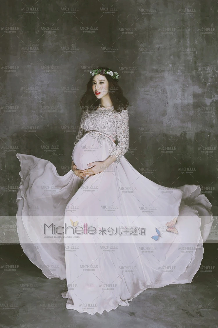 Новинка модная одежда для студийной фотосъемки при беременности великолепное