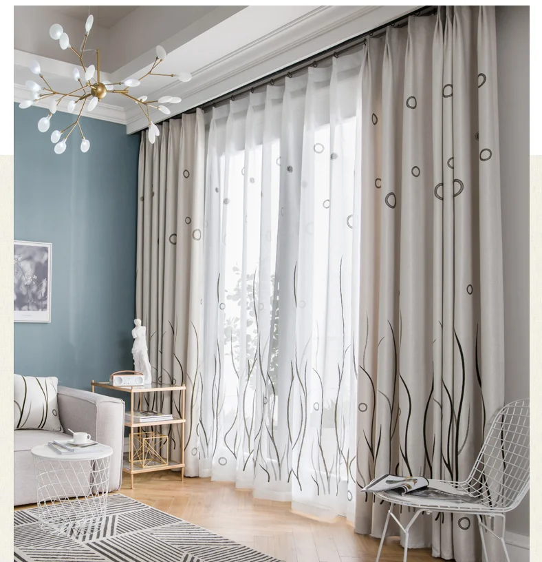 Современные Простые бархатные жаккардовые занавески s для гостиной, плавающие окна, пол, двери, занавески, занавески для спальни, занавески