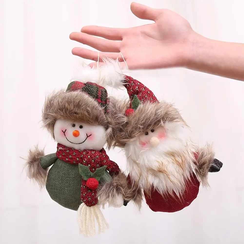Hot Christmas Decoration Doll Old Man Snowman Glass Window Scene Layout Ornaments Tree Pendant Dropship | Дом и сад