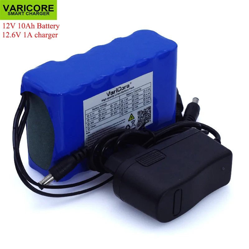 VariCore 12V 10Ah 18650 литий-ионная аккумуляторная батарея 10000mAh с BMS плата защиты цепи