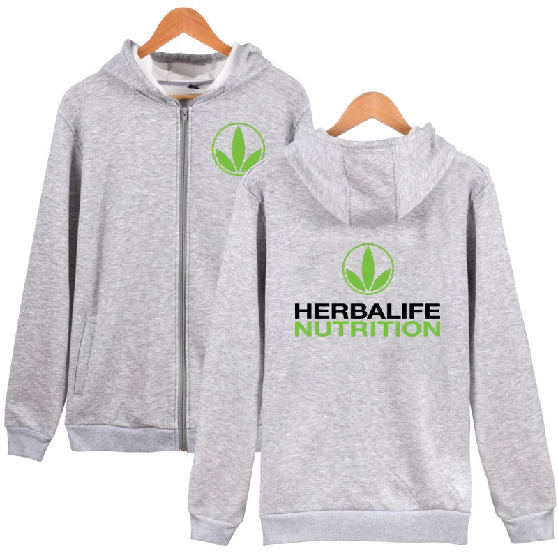Herbalife толстовка на молнии с капюшоном пальто питанием худи зеленый логотип