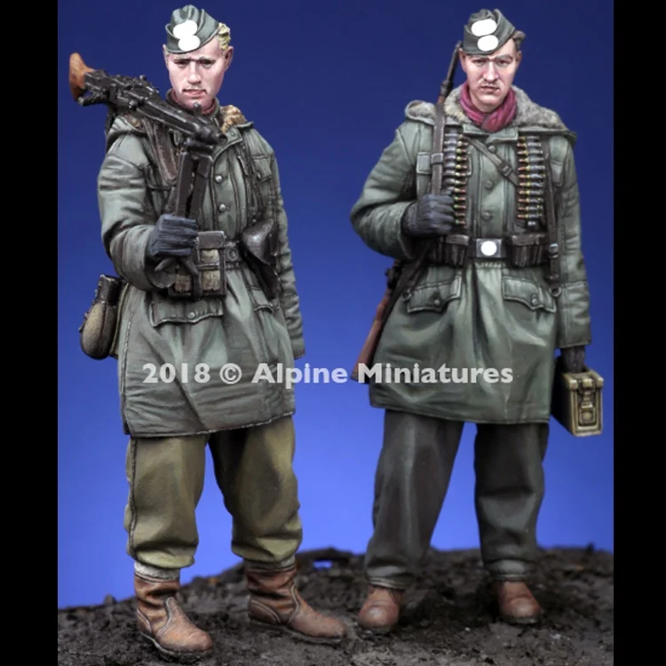 1/35 MG Team at Kharkov Set with 2 heads Resin Model Soldier GK WWII military theme Unassembled and unpainted kit | Игрушки и хобби