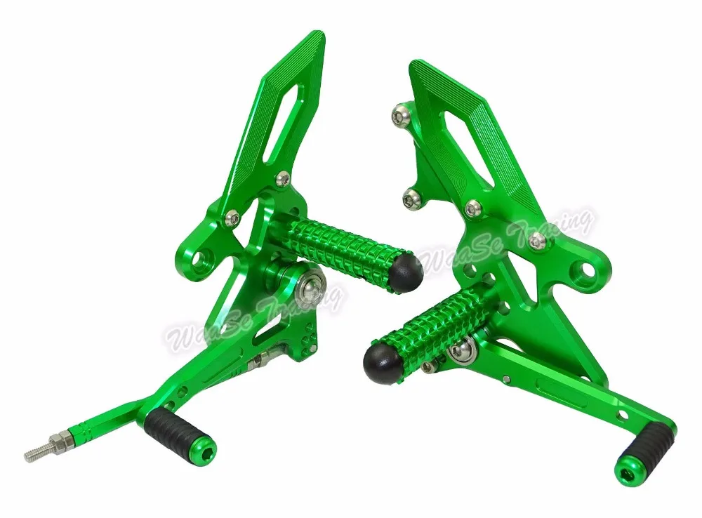 Мотоцикл Регулируемый Rider задние наборы Rearset подставка для ног колышки для Kawasaki Ninja 250 300 EX300 Z300 2013