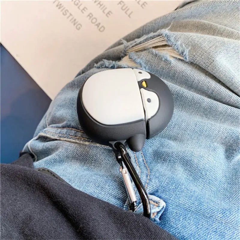 3D милый пара сердце динозавр силиконовый чехол для Apple Airpods 1 2 беспроводные наушники полярный медведь Пингвин обложка Коробка
